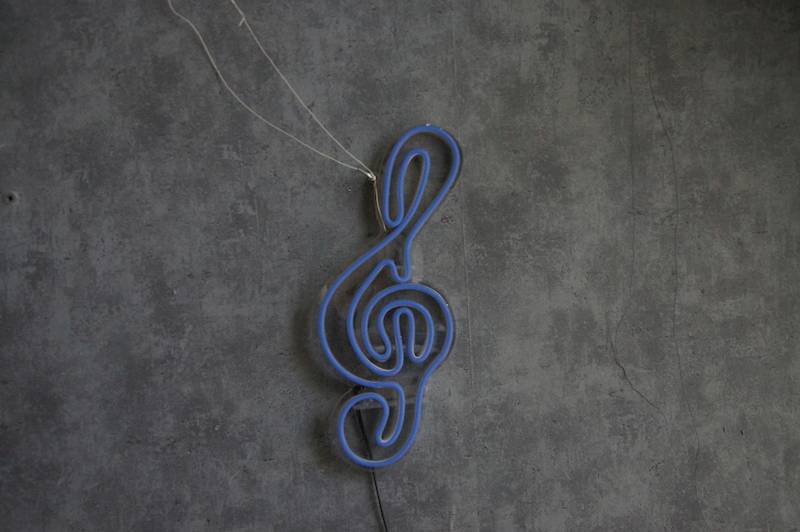 neon Klucz Wiolinowy 19x45cm