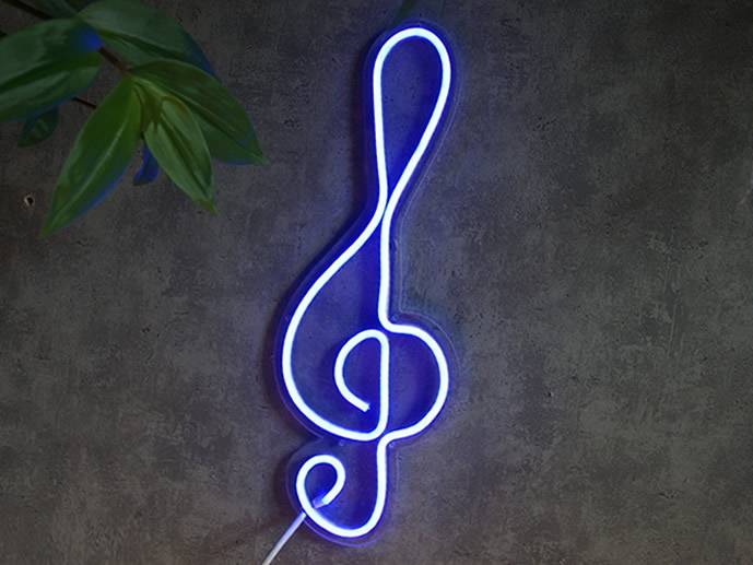 Neon klucz wiolinowy 16x45 rgb +tkr2i