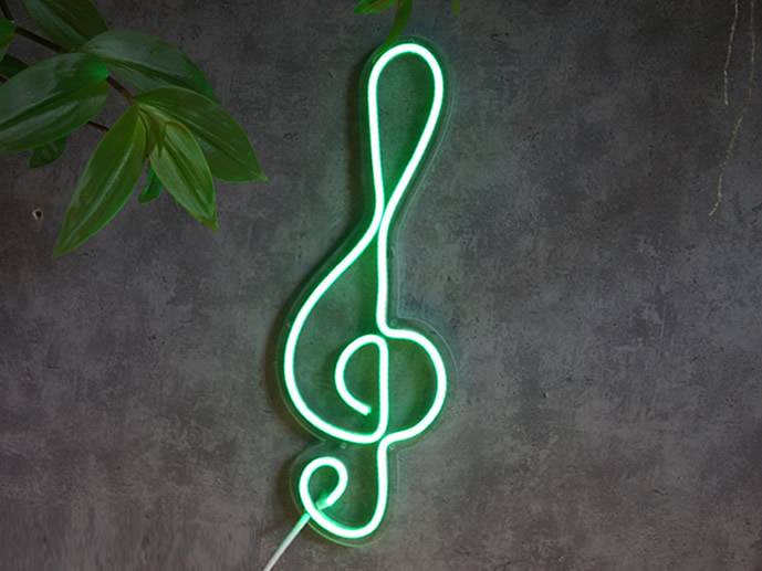 Neon klucz wiolinowy 16x45 rgb +tkr2i