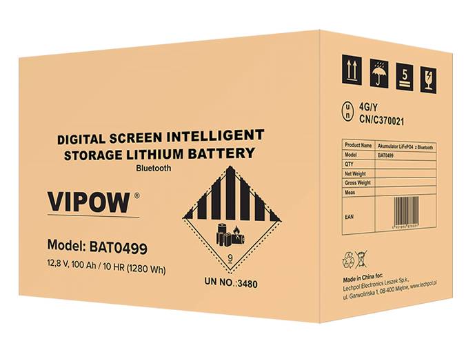Akumulator żelowy LiFePO4 bluetooth 100ah
