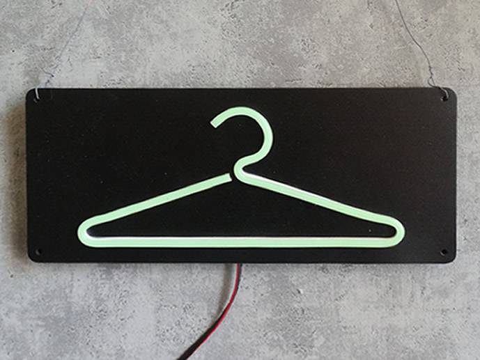 neon Wieszak 30x13cm szatnia garderoba czarny 