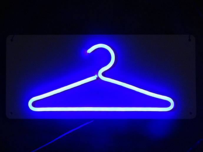 neon Wieszak 30x13cm szatnia garderoba biały