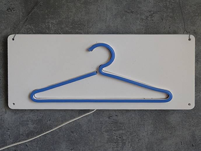 neon Wieszak 30x13cm szatnia garderoba biały