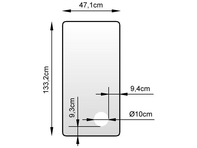 szyba poliwęglan 4mm do klimatyzatora 471x1332mm