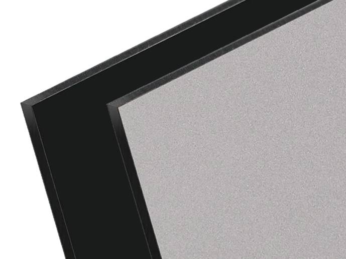 Płyta plabond 3mm czarny/srebrny mat/polys 10x10cm