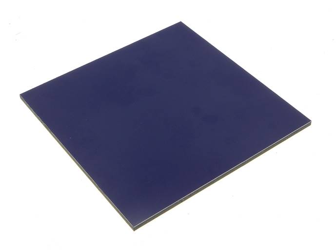 Płyta Plabond 3mm NIEBIESKI/ŻŁÓTY mat/mat 10x10cm