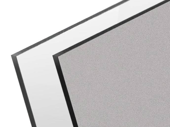 Płyta plabond 3mm biały/srebrny mat/mat 10x10cm
