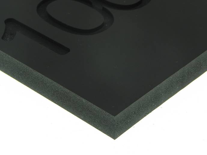 Płyta spienione PCV 10 mm czarne 10x10cm
