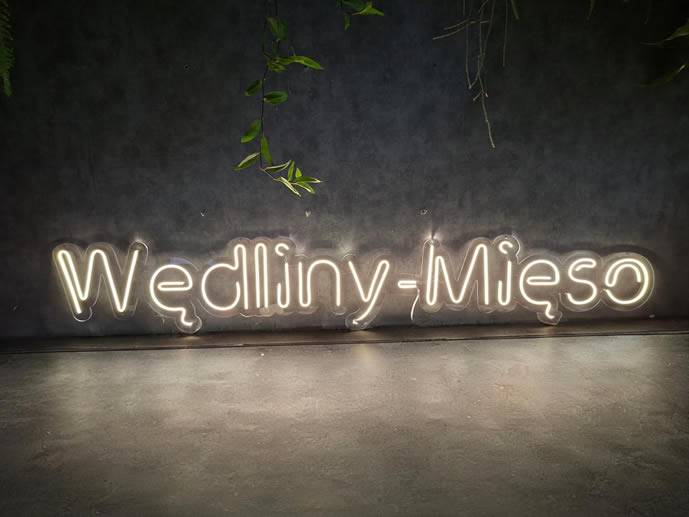 Neon Wędliny- Mięso 185x30cm 
