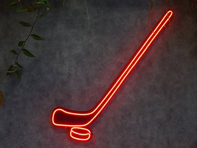neon Kij Hokejowy 73x100cm zasilacz dopuszkowy