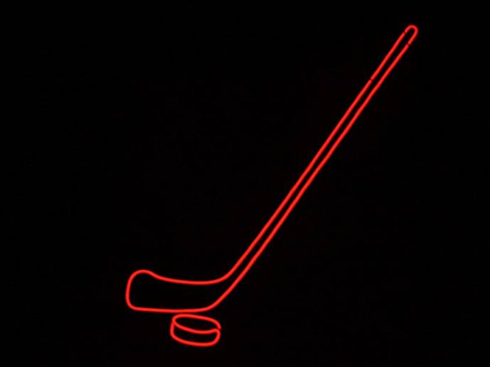 neon Kij Hokejowy 73x100cm zasilacz dopuszkowy