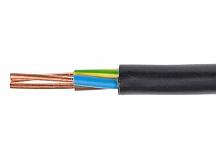 Kabel ziemny drut 3x1,5 czarny okrągły  1m