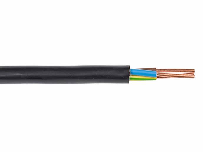 Kabel ziemny drut 3x1,5 czarny okrągły  1m