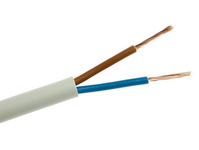 Kabel sieciowy 2x0,5 OMY biały okrągły