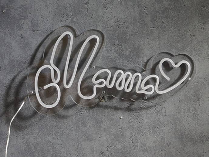 neon Mama <3 30x16cm, przezroczysty podcinany