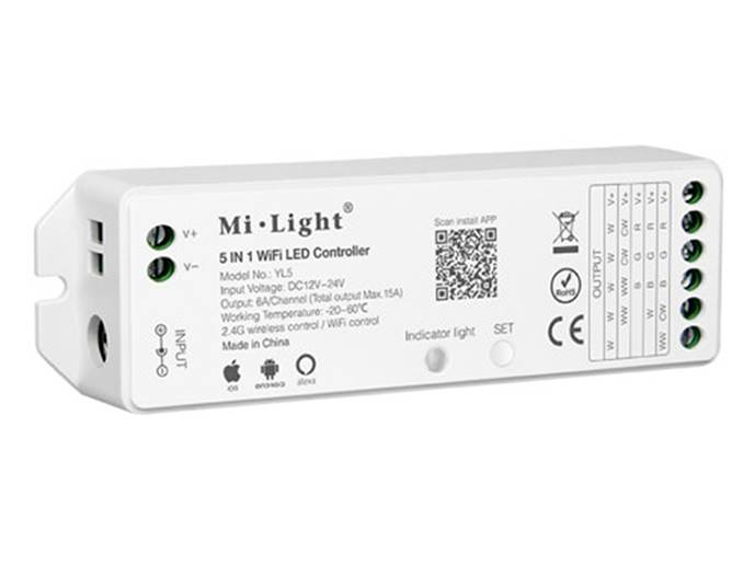 Kontroler LED 30A, Mi-Light, RGB+CCT 12-24V
