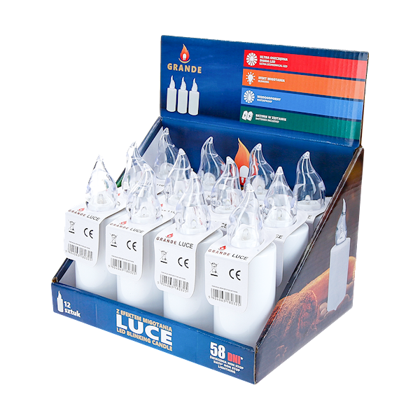 Wkłady świeczki Grande Luce biały