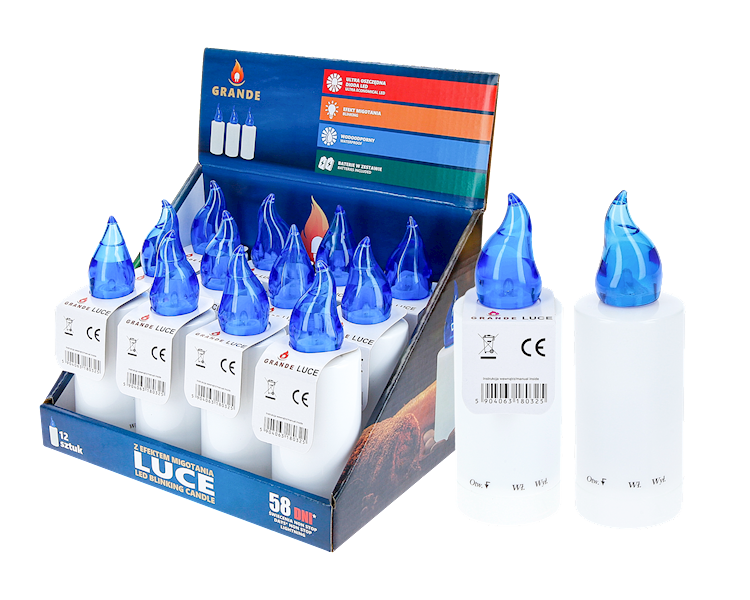 Wkłady świeczki Grande Luce niebieski