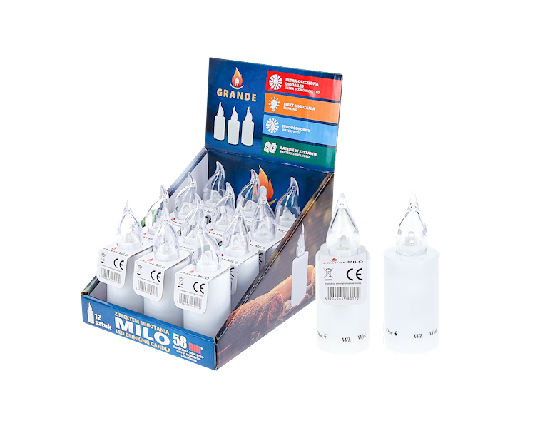 Wkłady świeczki Grande Milo biały