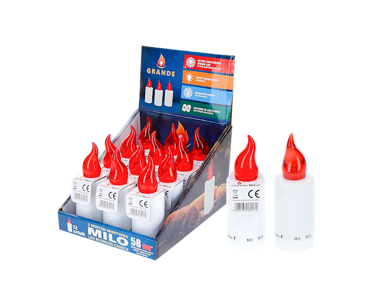 Wkłady świeczki Grande Milo czerwony