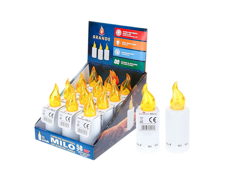 Wkłady świeczki Grande Milo żółty