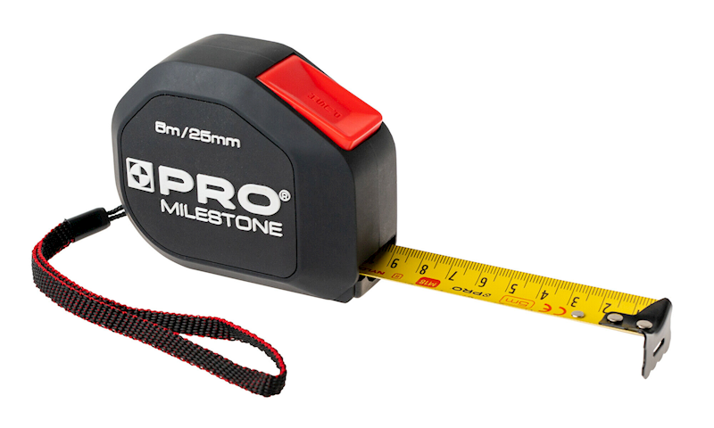 Miara zwijana Milestone 8 m nylon hamulec odwrotny PRO