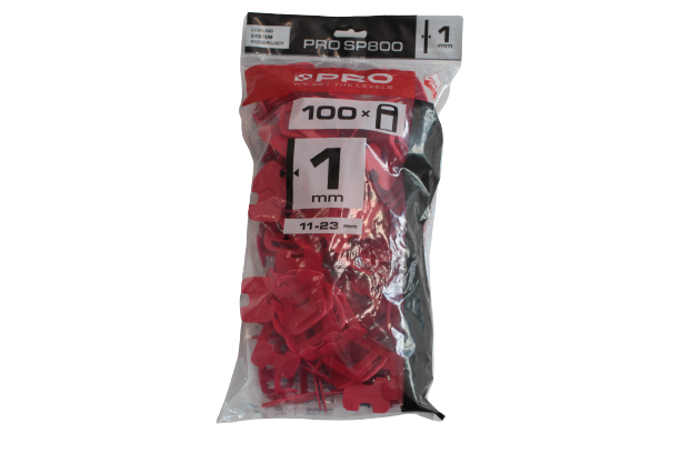 System poziomowania 1 mm klipsy 100 szt. PRO-SP800
