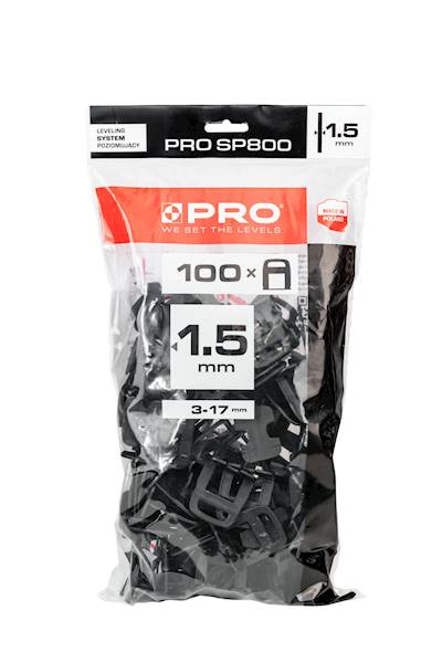 System poziomowania 1,5 mm klipsy 100 szt. PRO-SP800