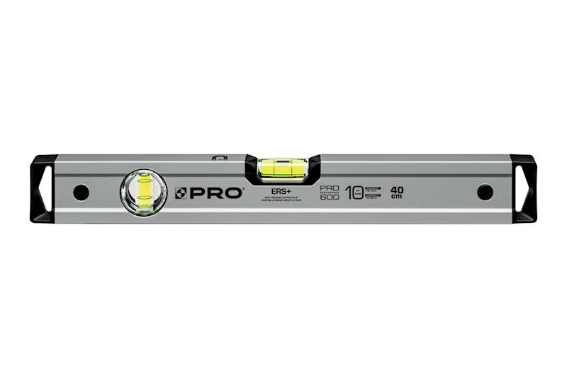 Poziomica 40 cm anodowana z magnesami srebrna PRO600 PRO
