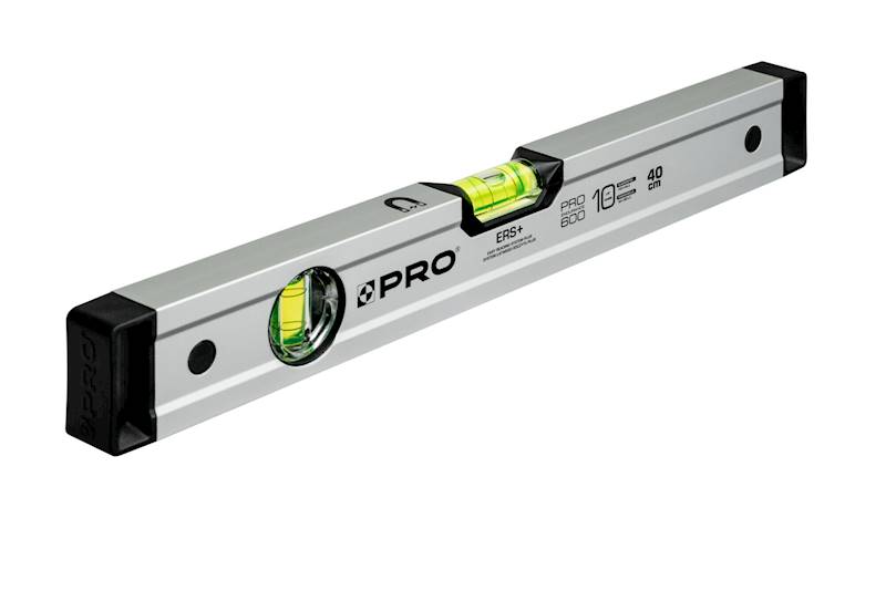 Poziomica 40 cm anodowana z magnesami srebrna PRO600 PRO