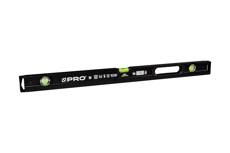 Poziomica 80 cm malowana czarna jednostronnie frezowana z uchwytem PRO800 PRO