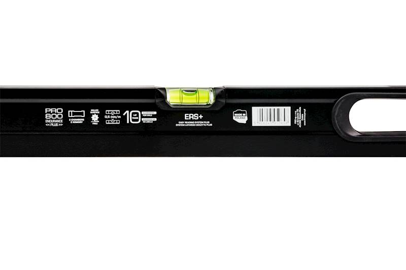 Poziomica 120 cm malowana czarna jednostronnie frezowana z uchwytami PRO800 PRO