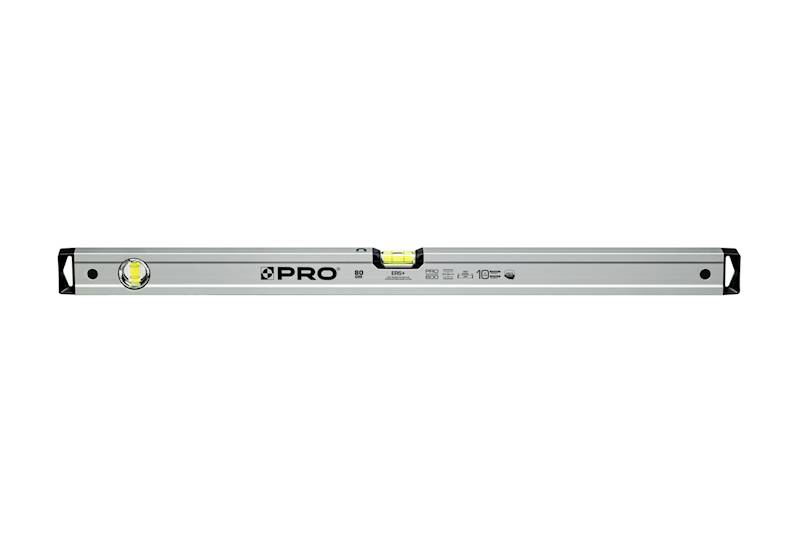Poziomica 80 cm anodowana srebrna z magnesami PRO600 PRO