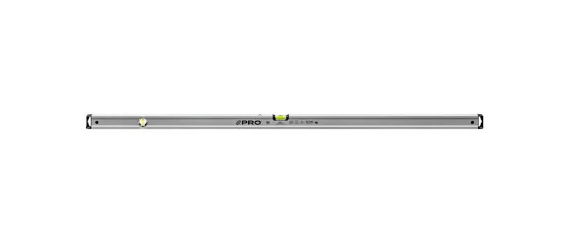 Poziomica 150 cm anodowana srebrna z magnesami PRO600 PRO