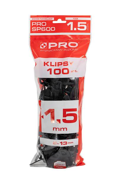 System poziomowania 1,5 mm klipsy 100 szt. PRO-SP600