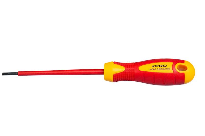 Wkrętak śrubokręt izolowany płaski 3 x 100 mm PRO