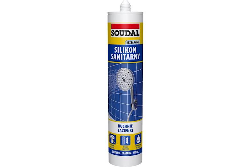 Silikon sanitarny bezbarwny 280 ml SOUDAL
