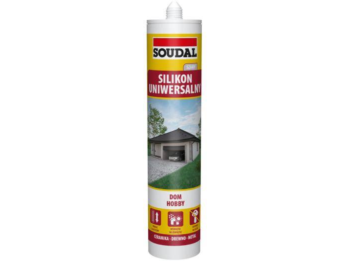 Silikon uniwersalny szary 280 ml SOUDAL