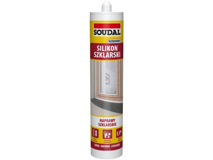 Silikon szklarski bezbarwny 280 ml SOUDAL