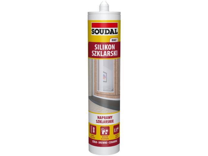 Silikon szklarski biały 280 ml SOUDAL