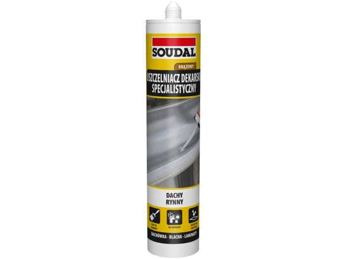 Specjalistyczny uszczelniacz dekarski brązowy 280 ml SOUDAL