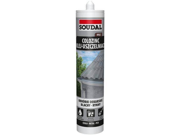 Klej - uszczelniacz do blach Colozinc brązowy 290 ml SOUDAL