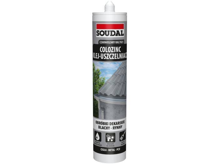 Klej - uszczelniacz do blach Colozinc szary 290 ml SOUDAL