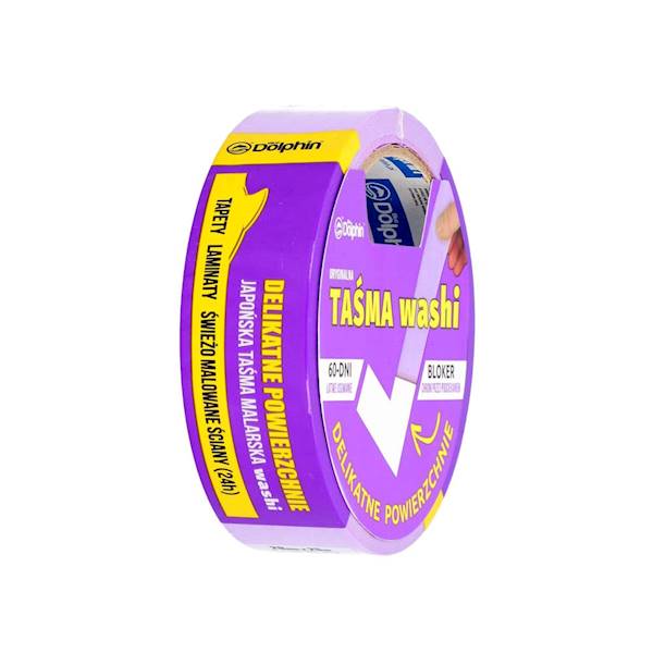 Taśma malarska Washi do delikatnych powierzchni 29mm x 25m BLUE DOLPHIN