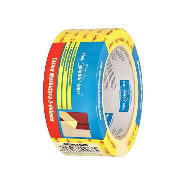 Taśma maskująca żółta 3-dniowa 38mm x 50m BLUE DOLPHIN