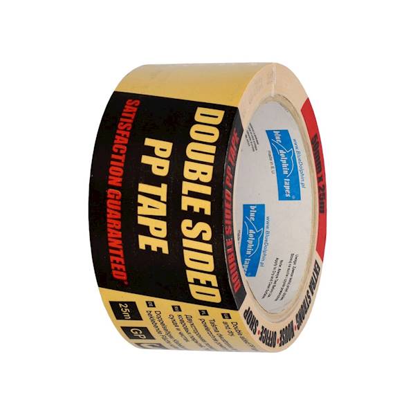 Taśma dwustronna PP 50mm x 25m BLUE DOLPHIN