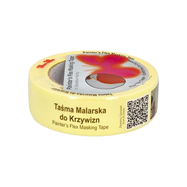 Taśma malarska do krzywizn 36mm x 27,42m BLUE DOLPHIN