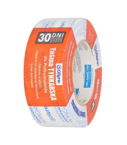 Taśma tynkarska 30 dni biała 48mm x 20m BLUE DOLPHIN