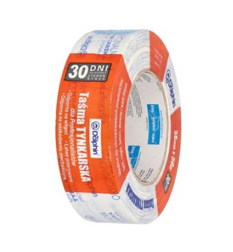 Taśma tynkarska 30 dni biała 38mm x 50m BLUE DOLPHIN