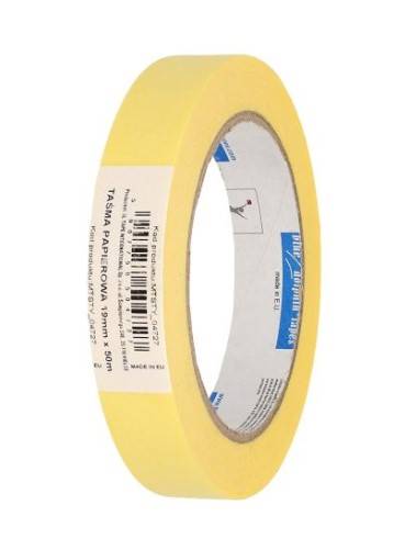 Taśma papierowa malarska żółta 19mm x 32m BLUE DOLPHIN